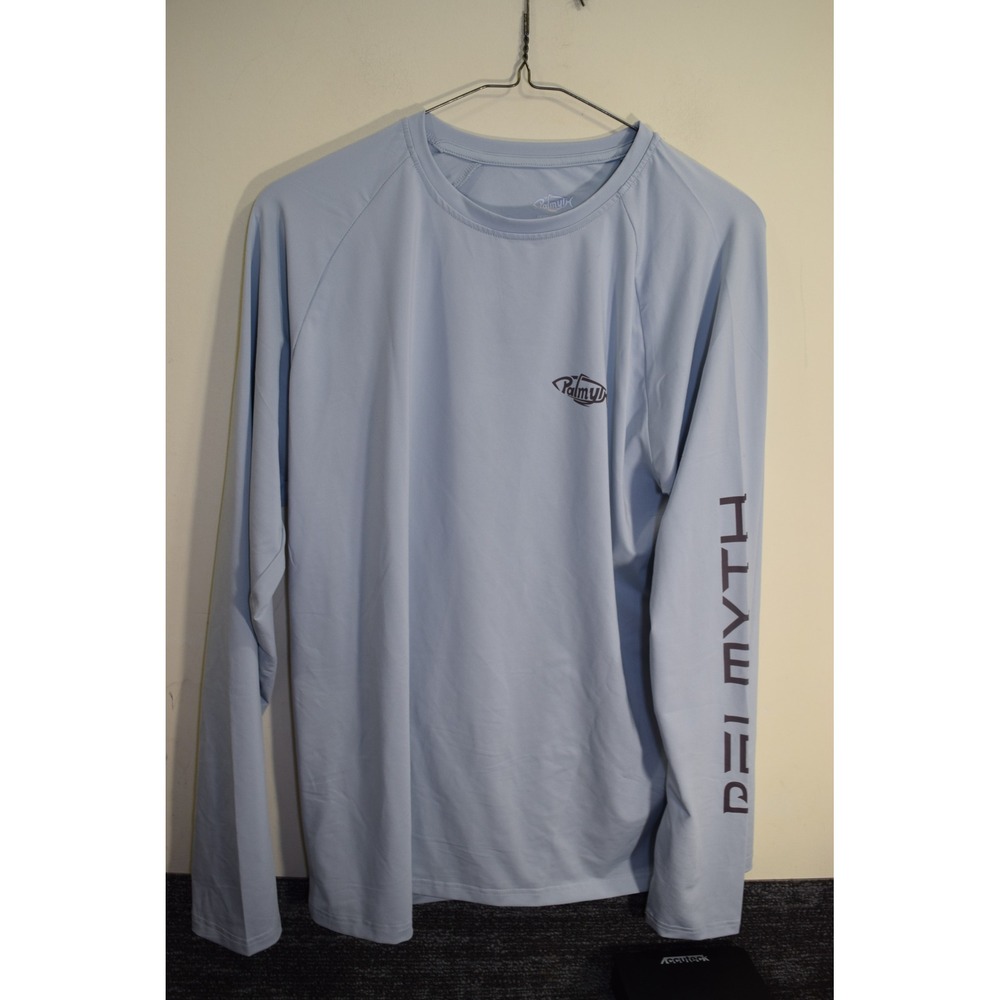 Palmyth Lightweight Fishing Shirt Long Sleeve SMOKING TROUT Gray MENS L